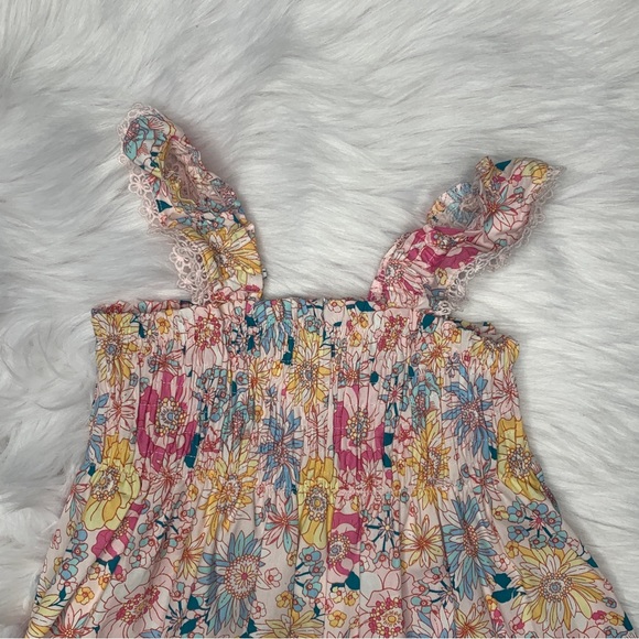 SOLD! Colorful Floral Dress with Bloomers - Picture 2 of 8